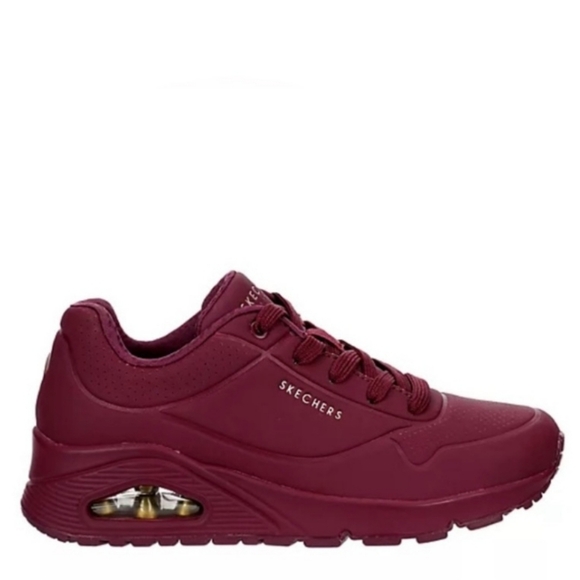 EUC Women’s Skechers Shoes Uno Stand on Air size 8 Medium Color Plum - Picture 3 of 7